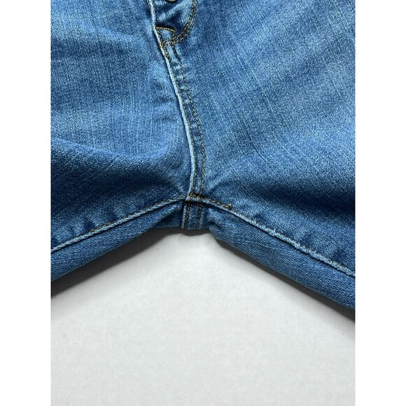 Judy Blue Button Fly Mid Rise Skinny Fit Jeans 11/30 Med Wash Whiskered 5-Pocket - Picture 5 of 11